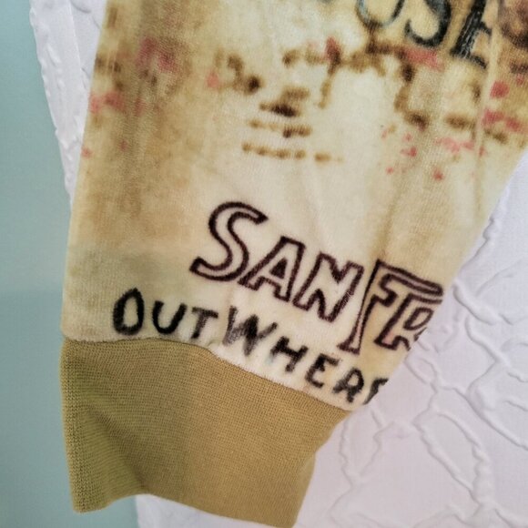 French Postcards The Wild West Ranch Sequined Velour Zip Up Hoodie Size Medium - Picture 5 of 14